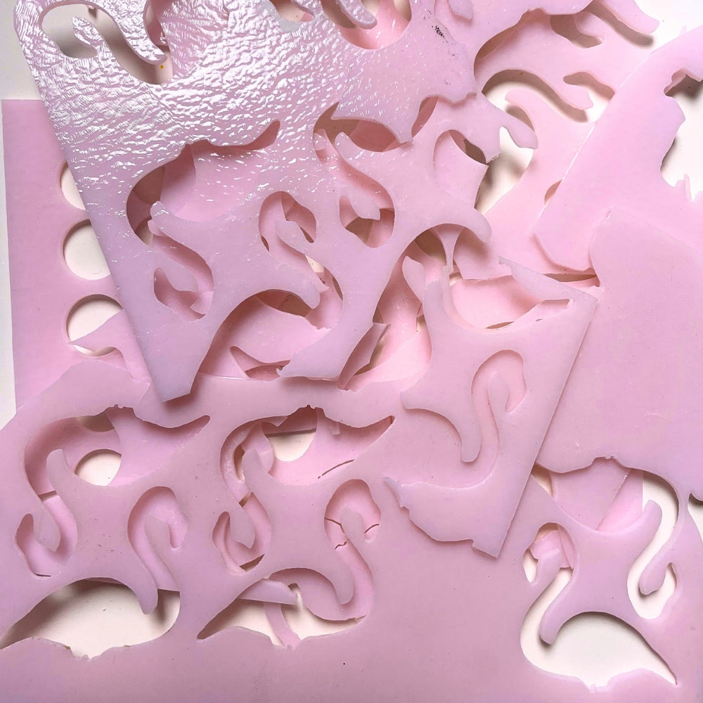 COE 90 Petal Pink Scrap Glass from Bullseye Glass