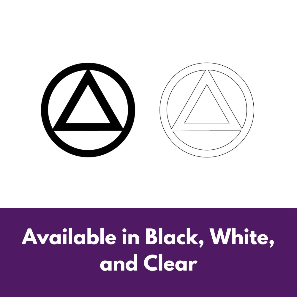 Precut glass shape of an AA Recovery Symbol in alternate colour.