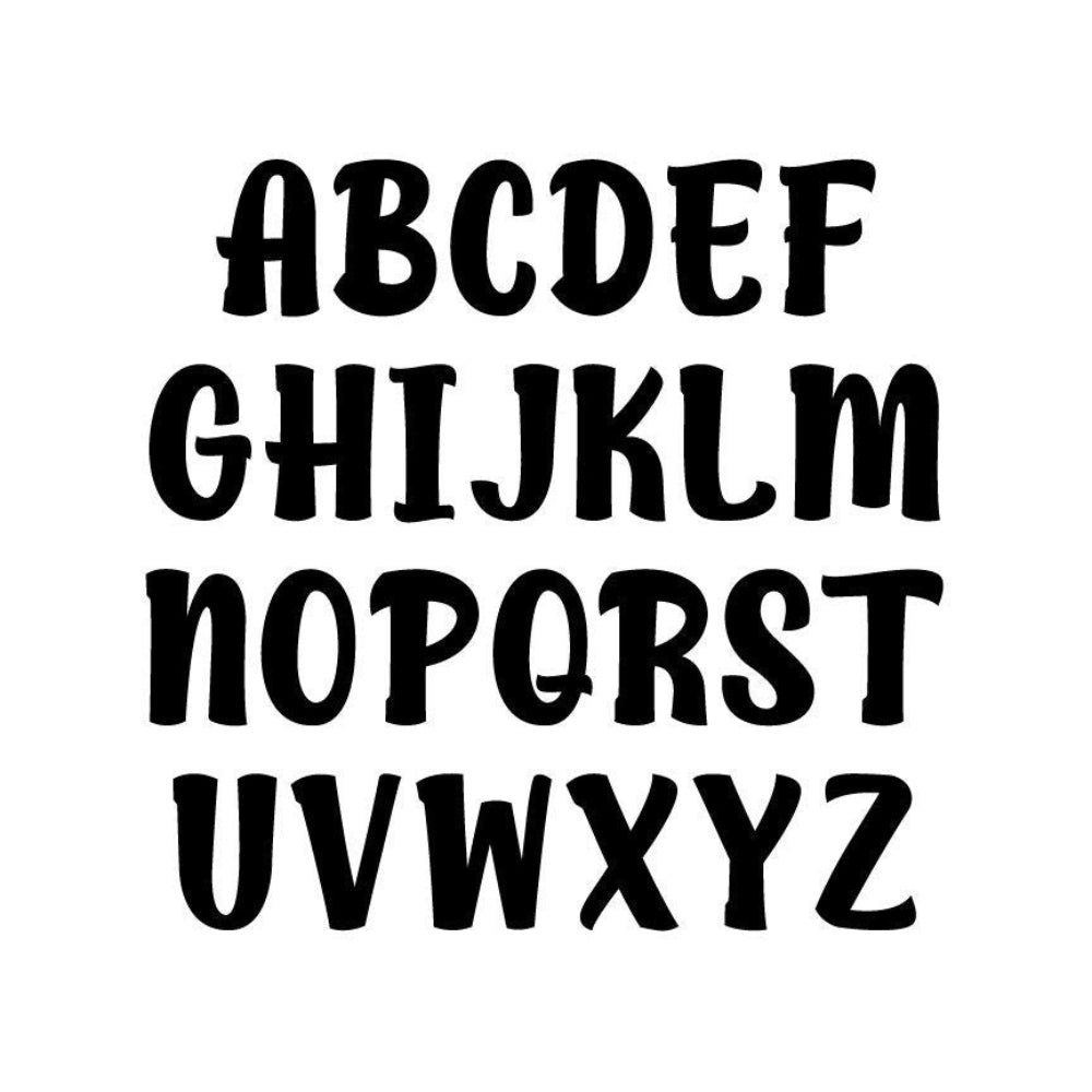 Precut glass shape of Alphabet Letters.