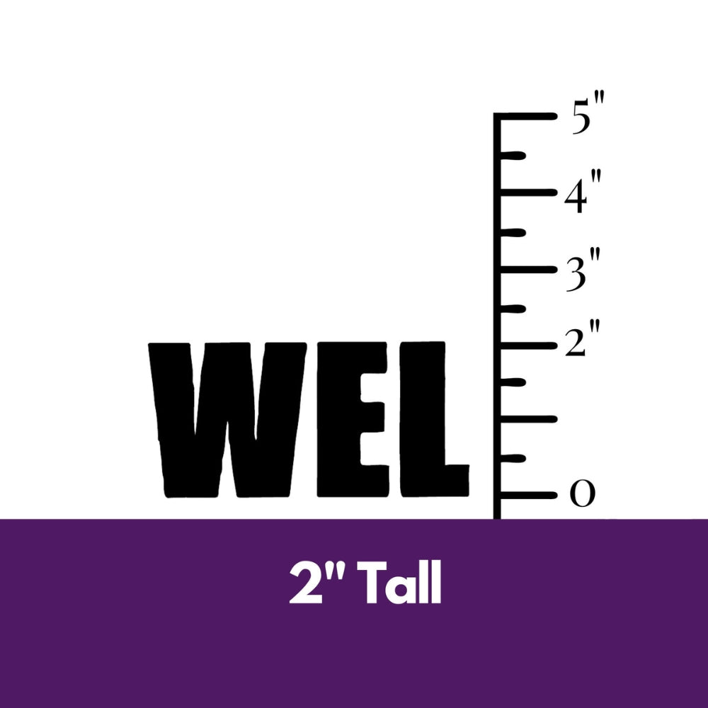 Precut glass shape of the word WELCOME in available size..