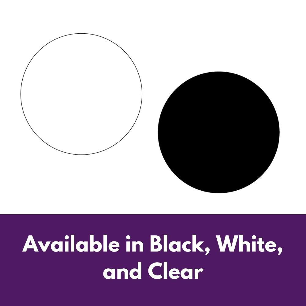 Precut glass shape of a circle in alternate colours.