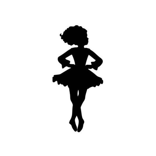 Precut glass shape of a dancer.