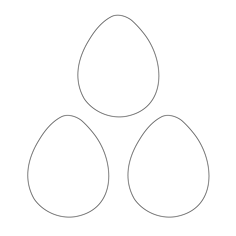 Easter Egg (3pk) Precut Glass Shape - COE 96