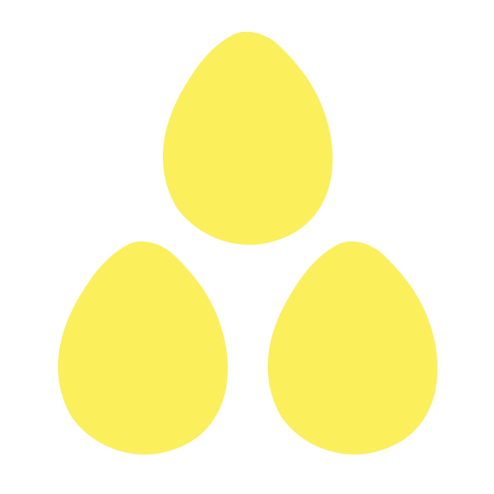 Easter Egg (3pk) Precut Glass Shape - COE 96