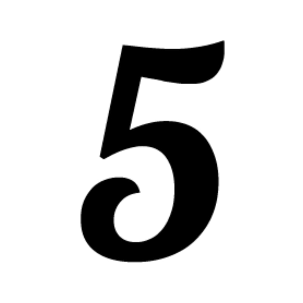 Numbers in Lobster - Black COE 96