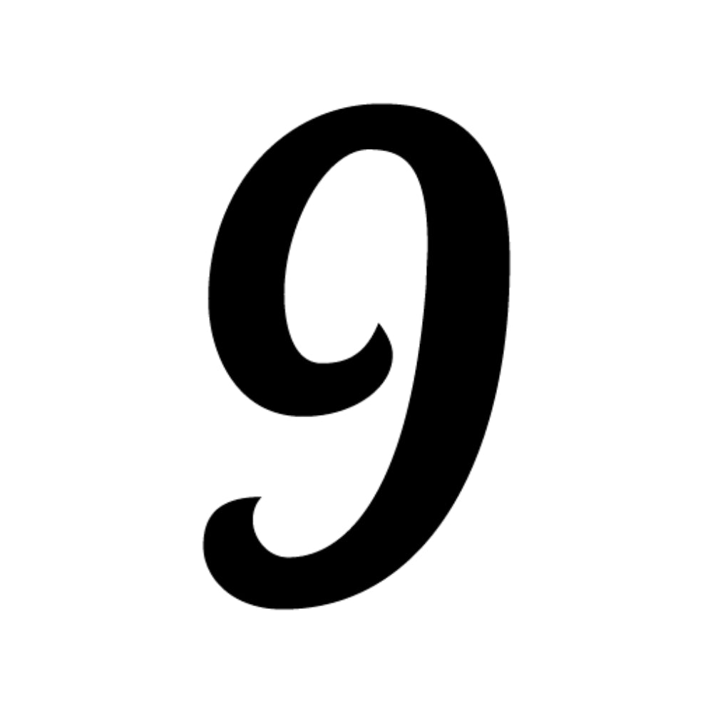 Numbers in Lobster - Black COE 96