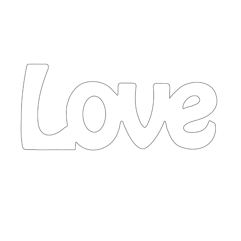 Precut Glass Shape - Love - COE 96