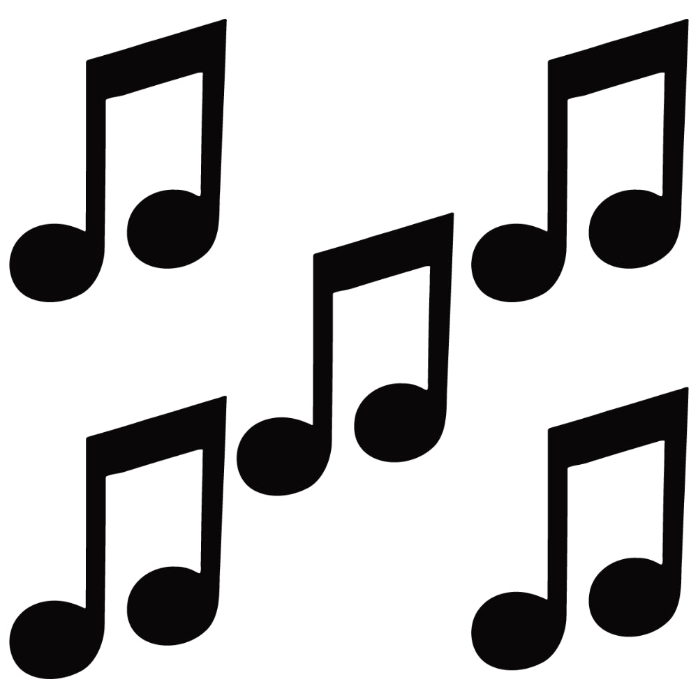 Quarter Music Notes Precut Glass Shapes - COE 96