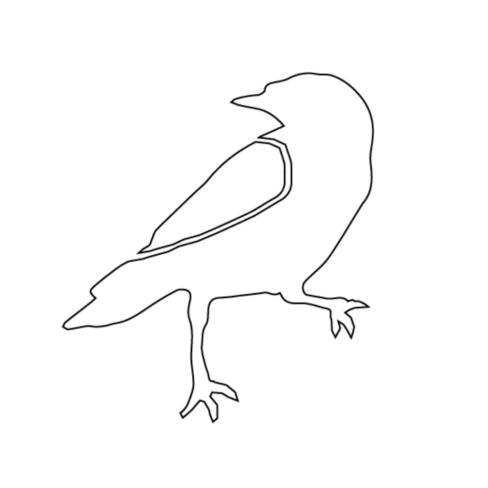 Raven Precut Glass Shape - COE 90