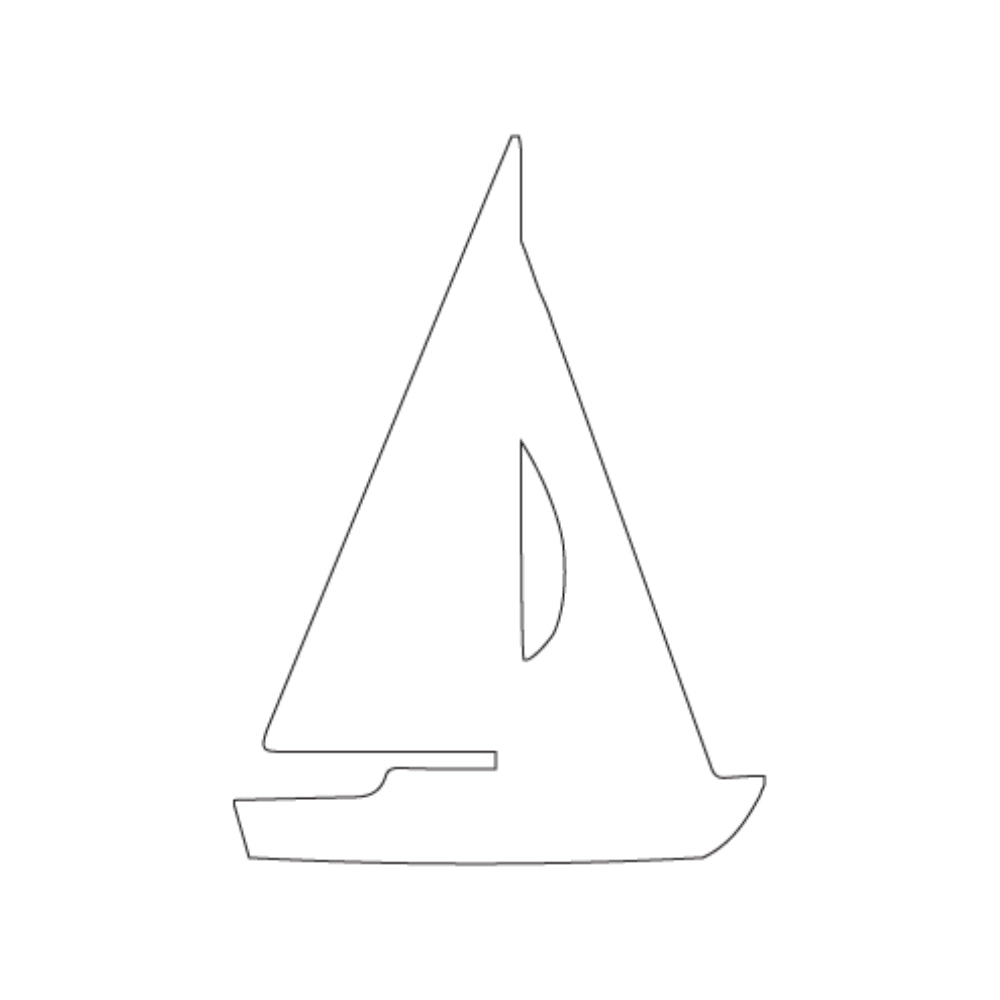 Precut Glass Shape - Sailboat - COE 96