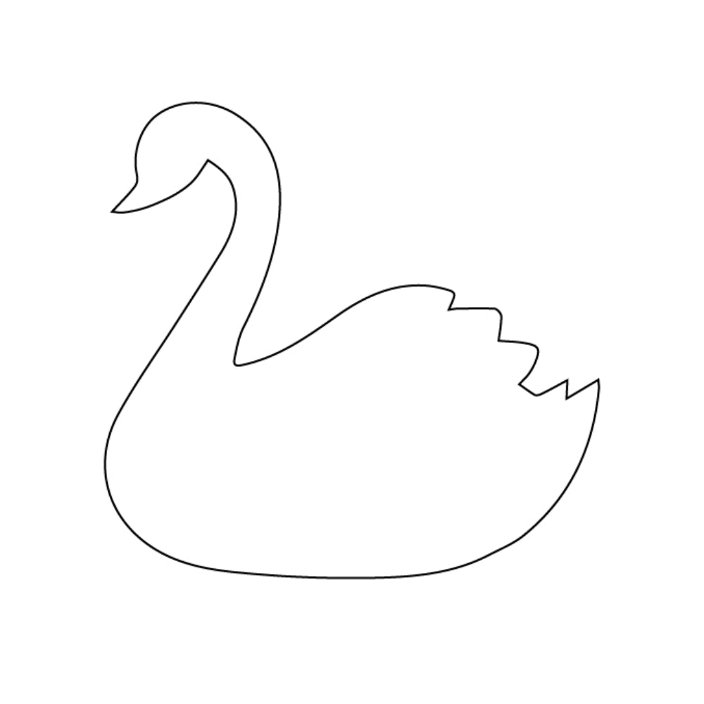 Swan Precut Glass Shape - COE 90