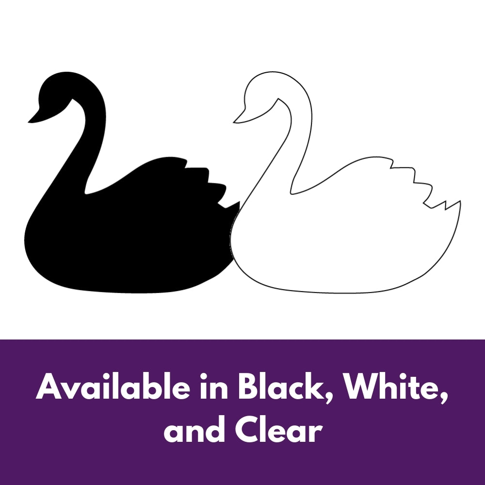 Precut glass shape of a swan in alternate colors.