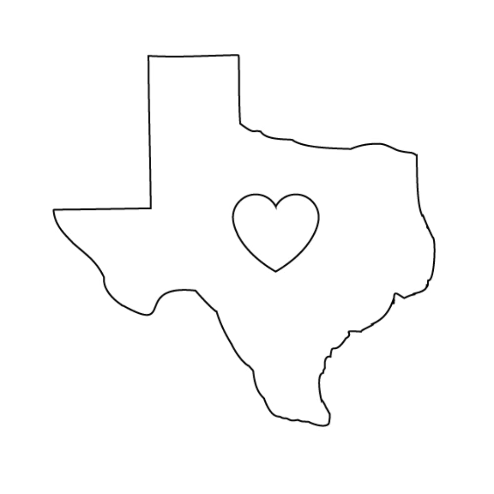 Texas with Heart Cut Out - COE 90