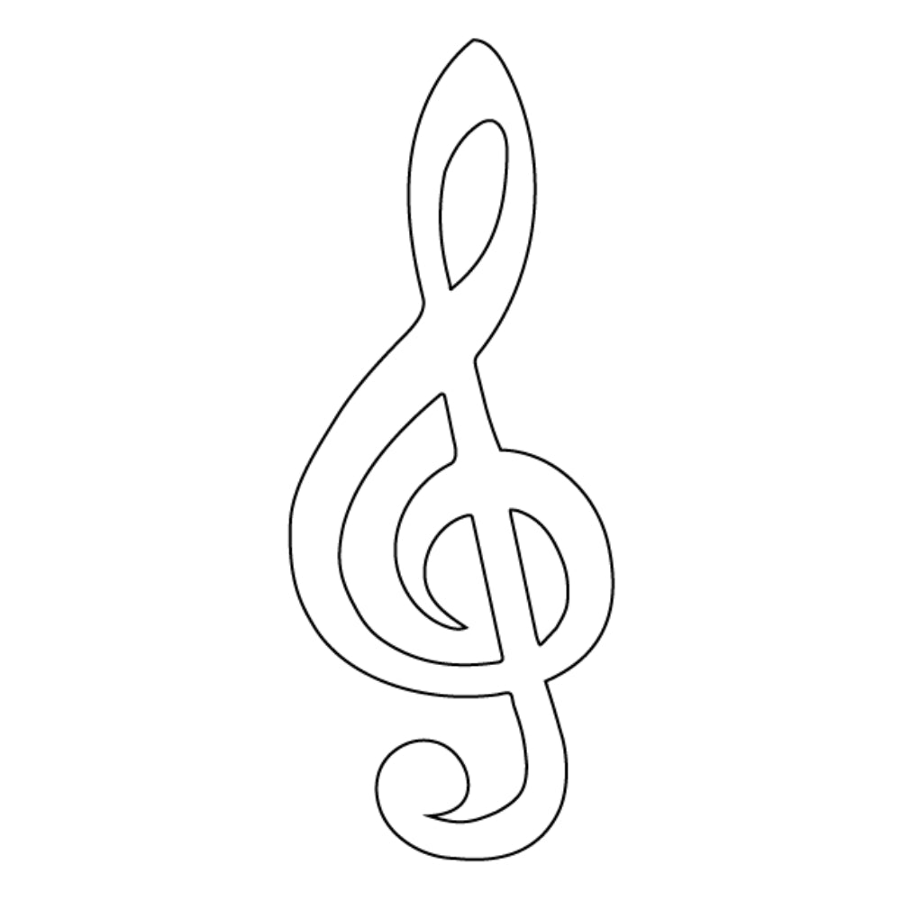 Treble Clef Precut Shape - COE 96