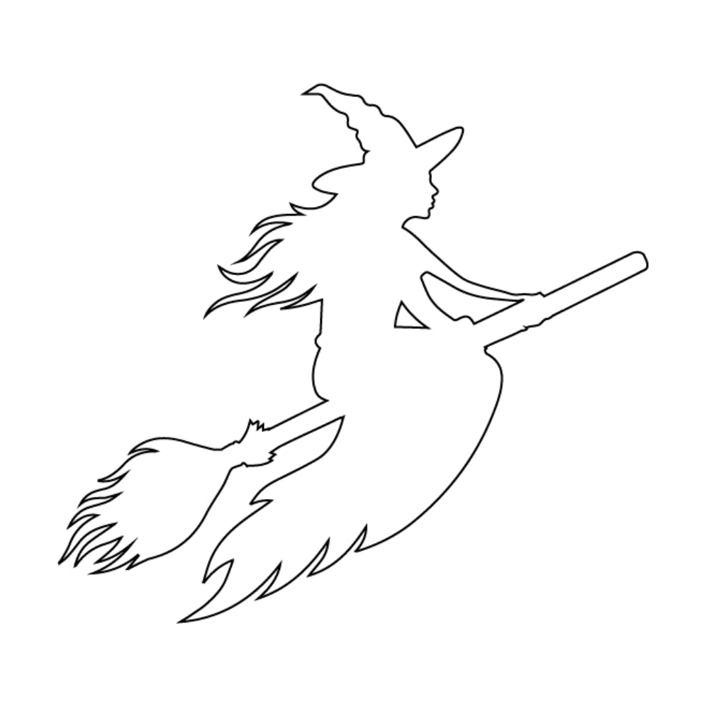 Witch on Flying Broomstick Shape - COE 96