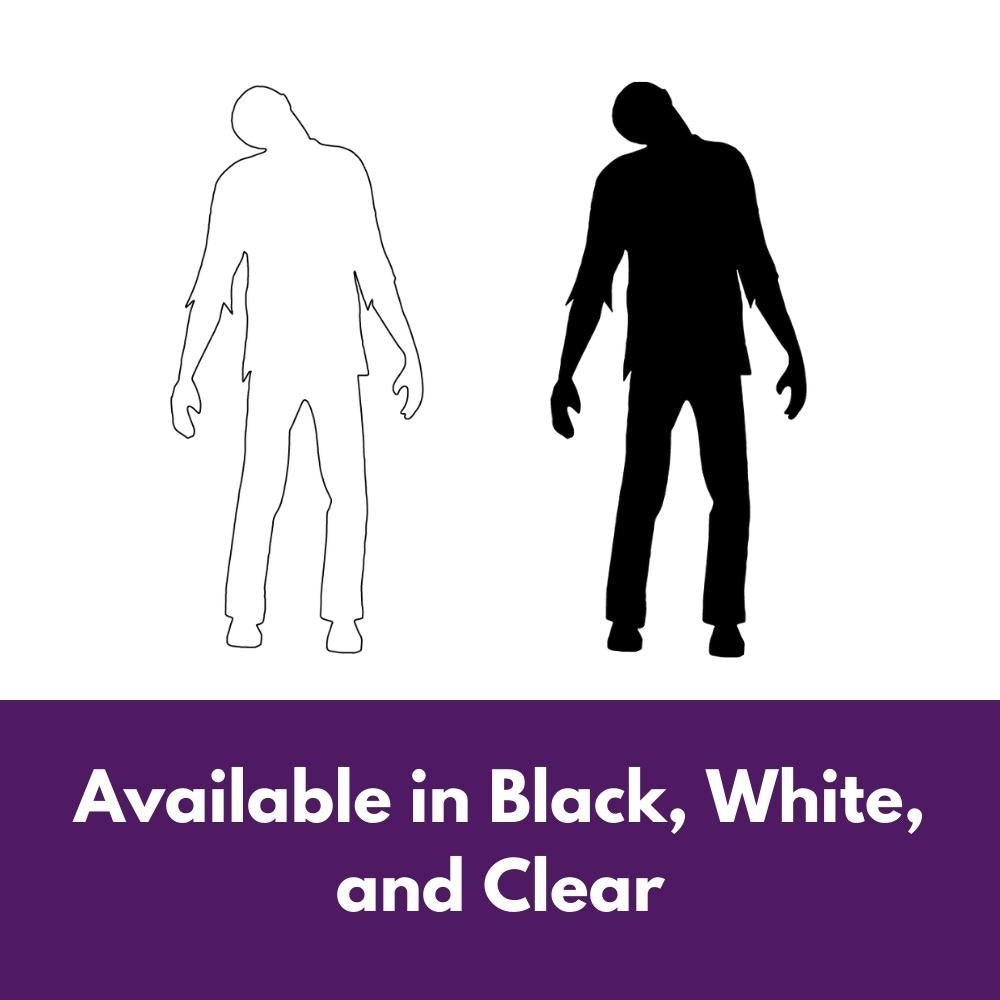 Precut glass shape of a zombie in alternate colours.