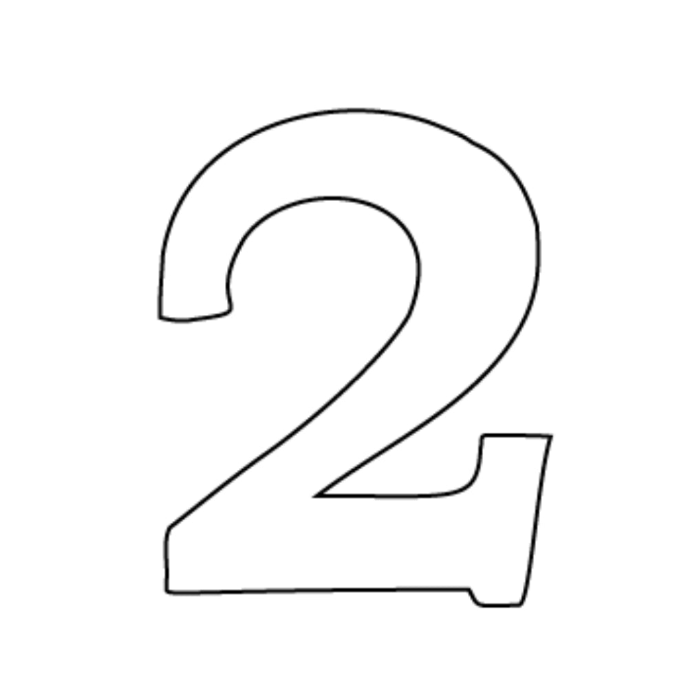 Precut Glass Numbers - Bookman Old Style - White COE 90