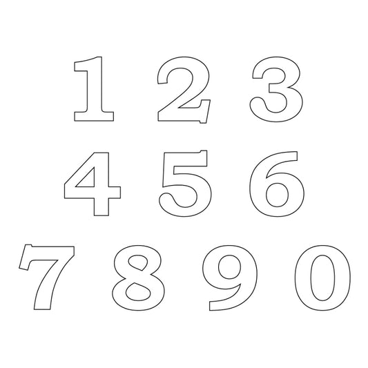 Numbers - Bookman Old Style - Clear COE 90