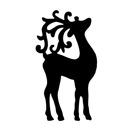 Elegant Reindeer fused glass precut shape in COE 96 Oceanside glass