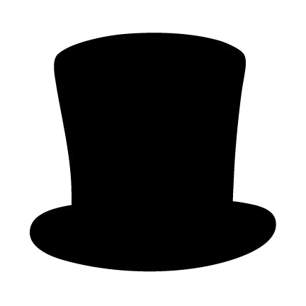 COE 90 Bullseye Glass top hat precut shape – black, white, red, green, brown, or clear glass