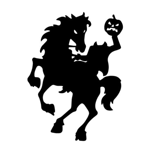 Precut headless horseman glass shape in black Bullseye glass coe 90