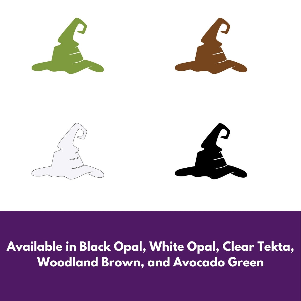 available colors for witch hat precut glass shape