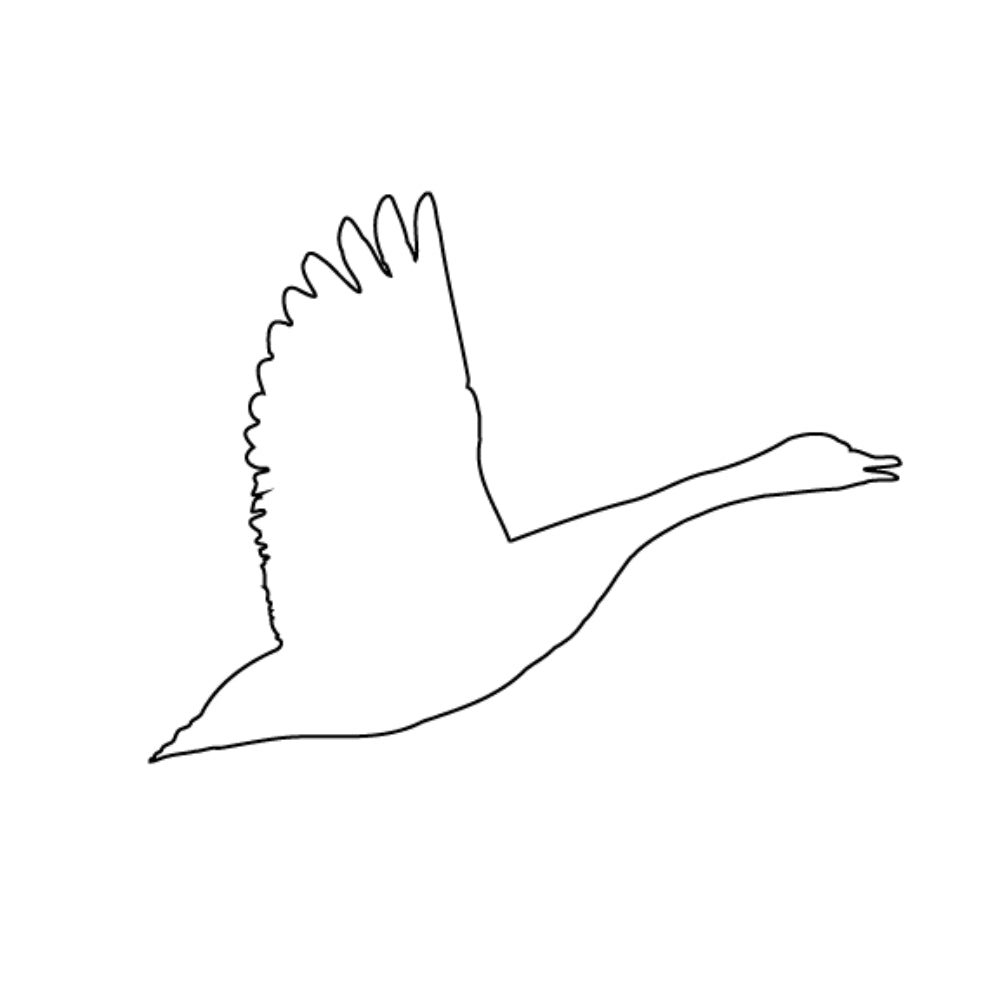 Geese or Goose Precut Glass Shape - COE 96