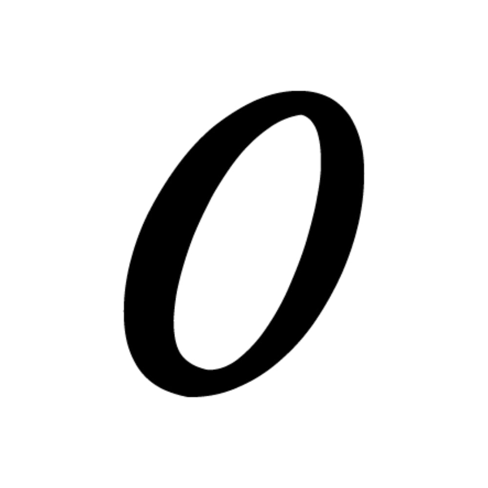 Precut Glass Numbers - Script - Black - COE 90