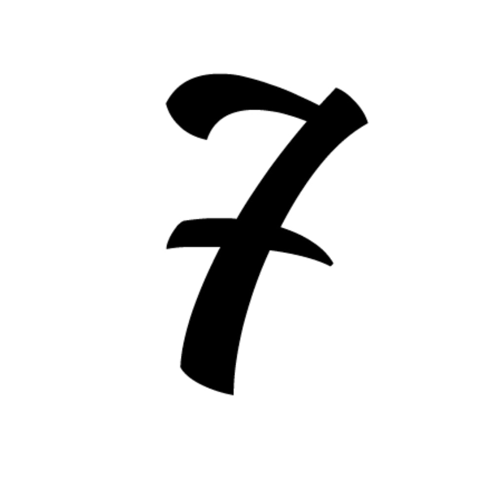 Precut Glass Numbers - Script - Black - COE 90