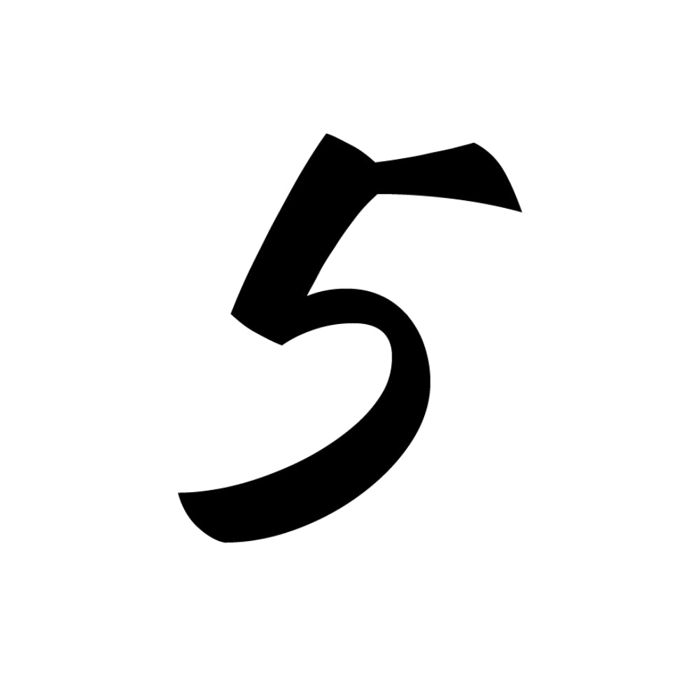 Precut Glass Numbers - Script - Black - COE 90