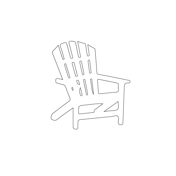 Precut Glass Shape - Adirondack Chair - COE 96
